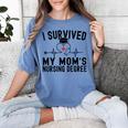 I Survived My Mom's Nursing Degree Nursing School Graduation Women's Comfort Colors T-Shirt Blue Jean