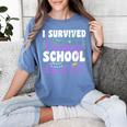 I Survived Nursing School Class Of 2025 New Nurse Graduation Women's Comfort Colors T-Shirt Blue Jean