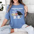 I Worked Hard For This BS Men Women Graduation Premium Tri-Blend Women's Comfort Colors T-Shirt Blue Jean