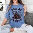 Bad At People Ferret Introvert Saying Slogan Tee Women's Comfort Colors T-Shirt Chalky Mint