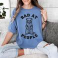 Bad At People Ferret Introvert Saying Slogan Women's Comfort Colors T-Shirt Chalky Mint