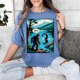 Bigfoot Sasquatch Loch Ness Monster Introvert Bruh Women's Comfort Colors T-Shirt Chalky Mint
