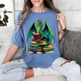Book Dragon Reading Books Women's Comfort Colors T-Shirt Chalky Mint Book Dragon Reading Books Women's Comfort Colors T-Shirt Chalky Mint