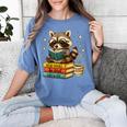 Book Lover Racoon Reading Bookish Library Read Books Be Kind Women's Comfort Colors T-Shirt Chalky Mint