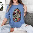 Book Lover Skeleton Reading With Dia De Los Muertos Flowers Women's Comfort Colors T-Shirt Chalky Mint Book Lover Skeleton Reading With Dia De Los Muertos Flowers Women's Comfort Colors T-Shirt Chalky Mint