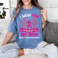 Breast Cancer Shirt I Wear Pink In Memory Of My Mom Women's Comfort Colors T-Shirt Chalky Mint Breast Cancer Shirt I Wear Pink In Memory Of My Mom Women's Comfort Colors T-Shirt Chalky Mint
