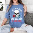I Buy Her Books And Call Her A Good Girl Skull Rose Bookworm Women's Comfort Colors T-Shirt Chalky Mint