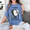 Cat With Coffee On Computer Go Away I'm Introverting Women's Comfort Colors T-Shirt Chalky Mint Cat With Coffee On Computer Go Away I'm Introverting Women's Comfort Colors T-Shirt Chalky Mint