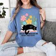 Cat Meme I Like Cats And Books And Maybe Three People Women's Comfort Colors T-Shirt Chalky Mint