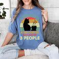 Cats Coffee & 3 People Tee Cute Font Introvert Humor Women's Comfort Colors T-Shirt Chalky Mint