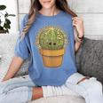 Cute Golden Barrel Cactus Introvert Distressed Women's Comfort Colors T-Shirt Chalky Mint Cute Golden Barrel Cactus Introvert Distressed Women's Comfort Colors T-Shirt Chalky Mint