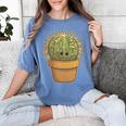 Cute Golden Barrel Cactus Introvert Distressed Women's Comfort Colors T-Shirt Chalky Mint Cute Golden Barrel Cactus Introvert Distressed Women's Comfort Colors T-Shirt Chalky Mint