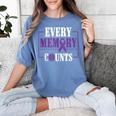 Every Memory Counts Alzheimer's Awareness Dementia Women's Comfort Colors T-Shirt Chalky Mint Every Memory Counts Alzheimer's Awareness Dementia Women's Comfort Colors T-Shirt Chalky Mint