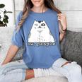 Ew People Introvert Sayings Sarcastic Cat Quote Women's Comfort Colors T-Shirt Chalky Mint