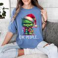 Ew People Meowy Cat Christmas Introvert Men Women Women's Comfort Colors T-Shirt Chalky Mint