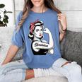 Female Librarian Rosie Riveter Book Guardian Woman Women's Comfort Colors T-Shirt Chalky Mint