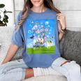 Frutiger Aero Aesthetic Tech Cherry Blossom Fishes Bubbles Raglan Baseball Tee Women's Comfort Colors T-Shirt Chalky Mint