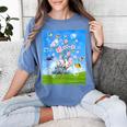 Frutiger Aero Aesthetic Tech Cherry Blossom Fishes Bubbles Women's Comfort Colors T-Shirt Chalky Mint