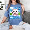 Frutiger Aero Aesthetic Tech Kawaii Ramen Cat Fishes Women's Comfort Colors T-Shirt Chalky Mint Frutiger Aero Aesthetic Tech Kawaii Ramen Cat Fishes Women's Comfort Colors T-Shirt Chalky Mint