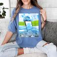Frutiger Aero Aesthetic Tech Water Fishes Monitor Screen Women's Comfort Colors T-Shirt Chalky Mint Frutiger Aero Aesthetic Tech Water Fishes Monitor Screen Women's Comfort Colors T-Shirt Chalky Mint