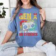 Gen X Lots Of Memories No Evidence Retro Nostalgia Humor Women's Comfort Colors T-Shirt Chalky Mint