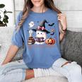 Ghost Reading Book Coquette Bow Halloween Girl Toddler Kid Premium Women's Comfort Colors T-Shirt Chalky Mint Ghost Reading Book Coquette Bow Halloween Girl Toddler Kid Premium Women's Comfort Colors T-Shirt Chalky Mint