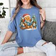 Gingerbread Reading Book Lovers Christmas Bookworm Librarian Women's Comfort Colors T-Shirt Chalky Mint