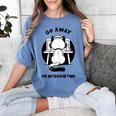 Go Away I'm Introverting Cat With Coffee Women's Comfort Colors T-Shirt Chalky Mint
