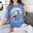 Grim Reaper Bookworm Cute Book Reading Halloween Women's Comfort Colors T-Shirt Chalky Mint Grim Reaper Bookworm Cute Book Reading Halloween Women's Comfort Colors T-Shirt Chalky Mint