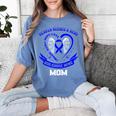 Heaven Need a Hero Colon Cancer Awareness In Memory Of Mom Women's Comfort Colors T-Shirt Chalky Mint