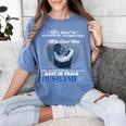My Husband Is Guardian Angel He Watches Over My Back Memory Women's Comfort Colors T-Shirt Chalky Mint