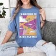 I'd Rather Be Kite Flying Throwback Hobby Memory Kite Women's Comfort Colors T-Shirt Chalky Mint