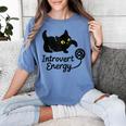 Introvert Energy Cat Love Cat Meme Women's Comfort Colors T-Shirt Chalky Mint