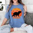 Introvert Retro Sunset Capybara Tee Women's Comfort Colors T-Shirt Chalky Mint