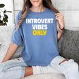 Introvert Vibes Only Women's Comfort Colors T-Shirt Chalky Mint
