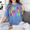 Introvert I Want To Be Alone Retro Wavy Women's Comfort Colors T-Shirt Chalky Mint Introvert I Want To Be Alone Retro Wavy Women's Comfort Colors T-Shirt Chalky Mint