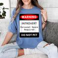 Introvert Warning Danger Do Not Pet Disturb Anti-Social Women's Comfort Colors T-Shirt Chalky Mint