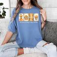 Introverted But Willing To Discuss Fall Vibes Autumn Pumpkin Women's Comfort Colors T-Shirt Chalky Mint