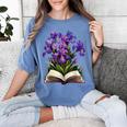 Irises Flowers Book Iris Floral Women's Comfort Colors T-Shirt Chalky Mint