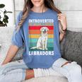 Labrador Retriever Introvert White Lab Women's Comfort Colors T-Shirt Chalky Mint
