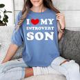 I Love My Introvert Son I Heart My Introvert Son Women's Comfort Colors T-Shirt Chalky Mint