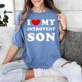 I Love My Introvert Son I Heart My Introvert Son Women's Comfort Colors T-Shirt Chalky Mint