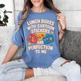 Lunch Boxes With Stickers Lunch Box Nostalgia Retro Women's Comfort Colors T-Shirt Chalky Mint