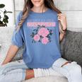 Nostalgia 80s 90s Retro Style Graphics Rose Pink Flower Women's Comfort Colors T-Shirt Chalky Mint