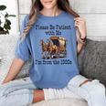 Please Be Patient With Me I'm From The 1900s Horse Wagon 90s Women's Comfort Colors T-Shirt Chalky Mint