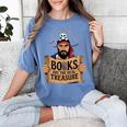 Read Book Reader Library Reading Librarian Pirate Bookworm Women's Comfort Colors T-Shirt Chalky Mint