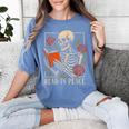 Read In Peace Skeleton Reading Book Halloween Teacher Women's Comfort Colors T-Shirt Chalky Mint Read In Peace Skeleton Reading Book Halloween Teacher Women's Comfort Colors T-Shirt Chalky Mint