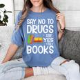 Red Ribbon Week Say No To Drugs Say Yes To Books Drug Free Women's Comfort Colors T-Shirt Chalky Mint