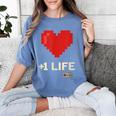 Retro Gamer 1 Life Pixel Heart – 8-Bit Gaming Nostalgia Women's Comfort Colors T-Shirt Chalky Mint