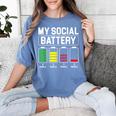 My Social Battery Introverted Low Energy Antisocial Women's Comfort Colors T-Shirt Chalky Mint